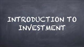 Introduction to Investment【Dr. Deric】