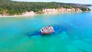 Lake Michigan Salmon Fishing Near a GIANT Shipwreck