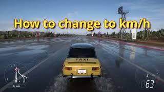 How to change to km/h in Forza Horizon 5 ?