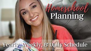 HOW I PLAN OUR HOMESCHOOL YEARLY, WEEKLY, & DAILY // How To Stay on Track // My Favorite Planner