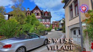 SWITZERLAND VILLAGE  Riegel houses, silence and beauty / Swiss Country Walking tour 4K HDR 