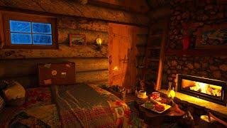 Relaxing Blizzard in a Cozy Winter Hut for Deep Sleep, fall Asleep, Sleep Better, from Insomnia