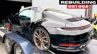 Rebuilding WRECKED Salvage Porsche 911 992 (2021) (VIDEO #106)