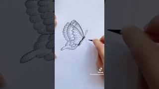 draw butterfly  #art #drawingskill #meeshaaliartist #drawing #butterfly