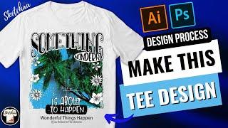 Adobe photoshop t shirt design tutorial | Use real images in your designs | Advanced Merch Tutorial