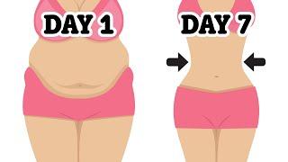 LOSE FAT in 7 DAYS (belly, waist, & abs) 5 minute home workout