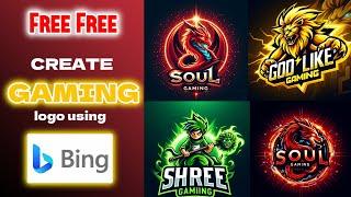 Ai Generate Gaming logo | Bing ai | FREE FREE...!