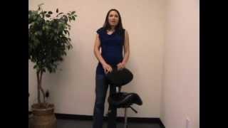 Review and Demo of 1025 Saddle Stool with Back Support