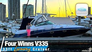 Four Winns V335 - American Made Luxury Sports Cruiser | 33ft Yacht Tour REVIEW