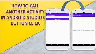 #20 how to call another activity in android studio on button click |android app development tutorial