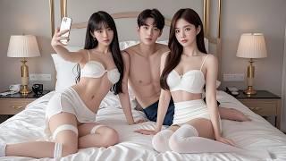 The despised poor boy was actually the temple master who grandly married the twin sisters.