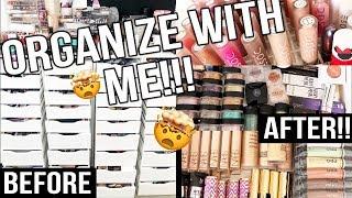 ORGANIZING MY INSANE MAKEUP COLLECTION PART 1 | Roxette Arisa