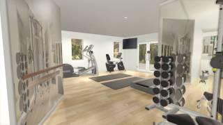 Custom 3D Home Gym Interior Design by FS2 Training, LLC