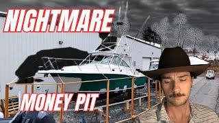 I WILL NEVER FINANCIALLY RECOVER FROM THIS | 2000 Pursuit 3400 BOAT RESTORATION | Hull Redo PART TWO