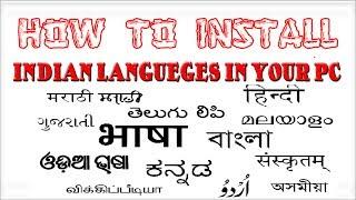 How To Install Indian Languages For Typing Own Language Easy Process to Install