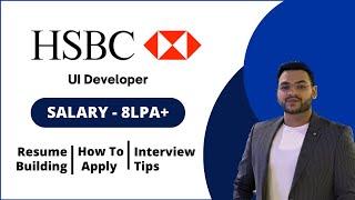 HSBC Hiring For React.JS Developer (Fresher/Experienced) India | Salary 8LPA+