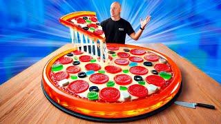 Giant 110-Pound Gummy Pizza | How to Make The World’s Largest DIY Gummy Pizza by VANZAI