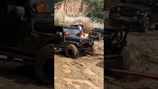 Mahindra Thar pull fortuner || Mahindra Thar status ||#short #shorts#thar#kaka #tharstatus#blackthar