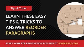 Reorder Paragraphs In PTE Easy Tips And Tricks