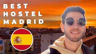 Madrid's Best Rooftop Hostel  (INSANE view)