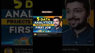 3 You Tube Channels for Data Analytics Projects  #datascience #dataanalyst #learnandgrow #shorts