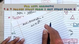 ANTI - AROMATIC COMPOUNDS = 4n pi electrons rule .