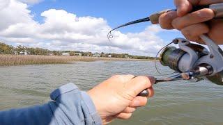 How to Catch Speckled Trout Using DOA Shrimp and Popping Cork + Surprise BIG Overslot Redfish