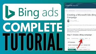 How to Create Bing Ads Campaign