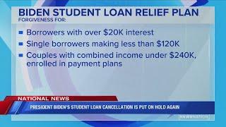 President Biden's student loan cancellation is put on hold again