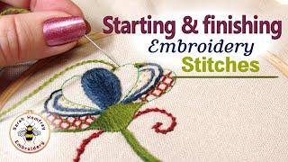 A neat and tidy way to start and finish your embroidery stitches professionally! No more knots!