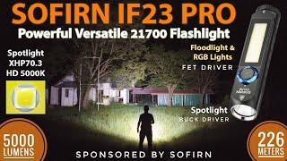 SOFIRN IF23 Pro - Powerful Versatile 21700 Flashlight & Beamshots Comparison with IF23