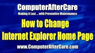 Change Internet Explorer Home Page