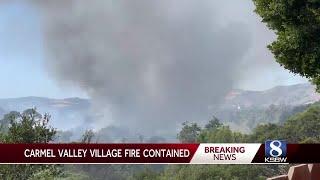 Fire in the Carmel Valley area contained; evacuation warnings issued
