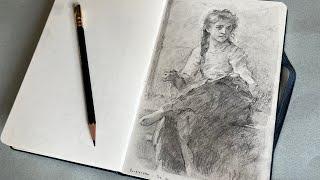 Sketchbook exercise: Drawing The Seamstress