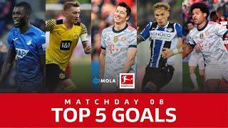 Bundesliga | Laursen, Gnabry, Bebou & More | Top 5 Goals From Matchday 08