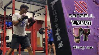 HEAVY BAG TRAINING- Sanabul L’uva Boxing Gloves