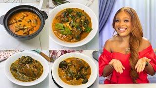 COOK 3 DIFFERENT NIGERIAN SOUPS IN UNDER 7 MINUTES | NIGERIAN SOUPS