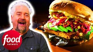 Guy Fieri & Judges LOVE Chef's Creative Guilty Pleasure Tofu Burger | Guy’s Grocery Games