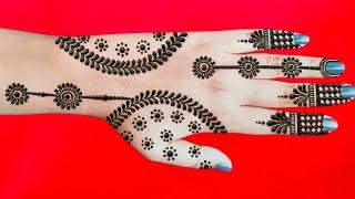 आसान मेहंदी डिजाइन पीछे हाथ की | aasan mehandi design | easy mehndi design | simple mehndi design