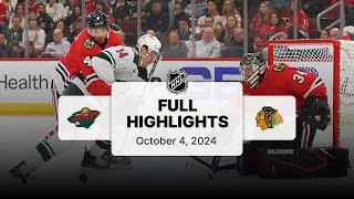 Wild at Blackhawks | October 4, 2024 | NHL Full Game Highlights