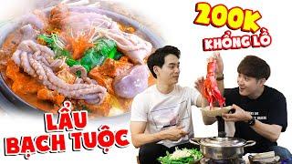 2 chàng trai Hàn ăn "ngập mặt" Lẩu bạch tuộc nguyên con to khổng lồ!!