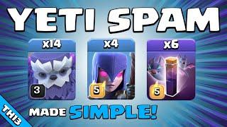 14 x YETIS + BATS = BASE CRUSHED!!! TH13 Attack Strategy | Clash of Clans