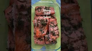 Baked Salmon with lemon ,honey and dill |#shortsvideo