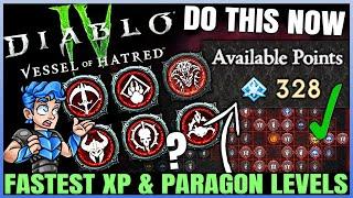 Diablo 4 - How to Get FAST Paragon Point XP & Unlock ALL 328 Points Easy - Season 6 Leveling Guide!