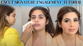 UNCUT SIGNATURE ENGAGEMENT MAKEUP explained by @Sakshi Gupta Makeup Studio & Academy in simple steps