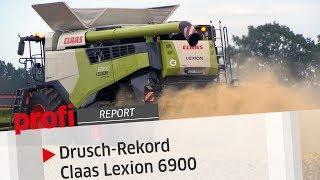 Drusch-Rekord Claas Lexion 6900: Fast 44 Tonnen pro Stunde mit 6 Schüttlern! | profi #Report