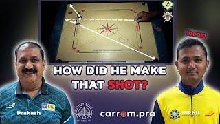 CRAZY CARROM SHOTS -- US Open Final, Nikhil vs Prakash