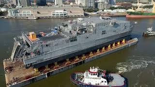 Austal USA - USNS Apalachicola (EPF 13) Launch video