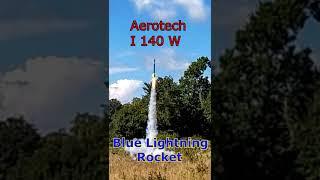 Blue Lightning Rocket on an Aerotech I140 white lightning motor Cato Rocket Club Durham Connecticut