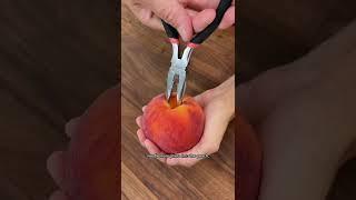 How to Easily Remove the Pit of a Peach with Pliers!